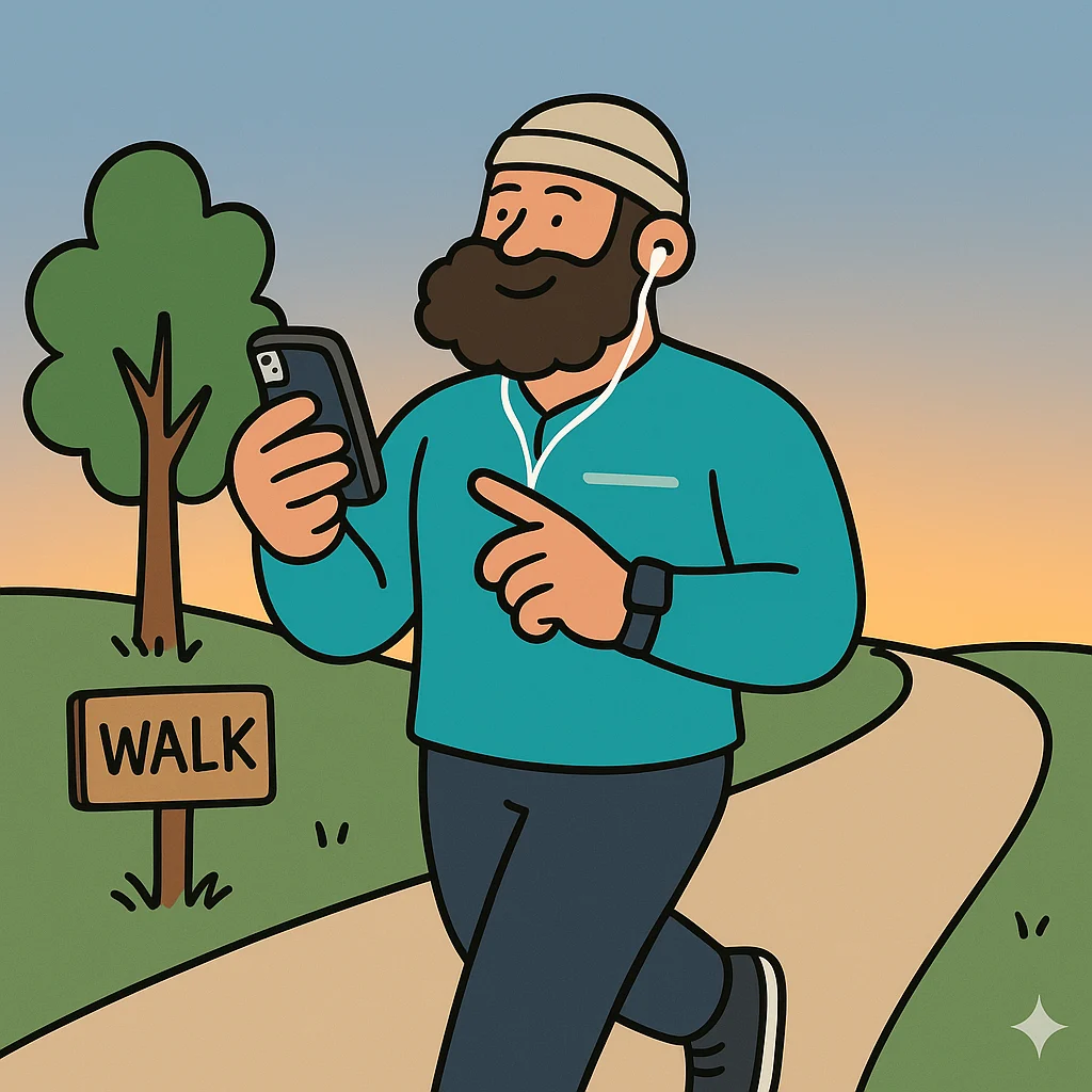 Bruno caminando al aire libre